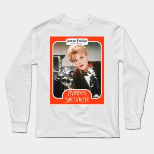 Jessica Fletcher Trading Card ))(( Murder She Wrote Fan Art Long Sleeve T-Shirt